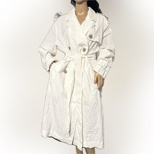 A New Day white trench coat